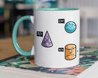 Speaking Volumes Mug, Cute Maths Pun, Two Toned Ceramic Mug