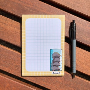 Moles Per Litre Science Notepad Size A6, Cute Chemistry Pun, 50 Graph Paper Sheets
