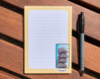 Moles Per Litre Science Notepad Size A6, Cute Chemistry Pun, 50 Graph Paper Sheets