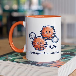 Hydrogen Purr-oxide Cat Chemistry Pun - Cute Science Ceramic Mug