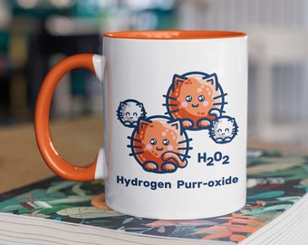 Hydrogen Purr-oxide Cat Chemistry Pun - Cute Science Ceramic Mug