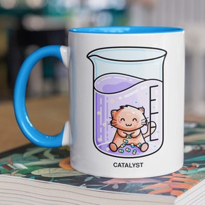 Catalyst Chemistry Pun - Cute Cat Science Ceramic Mug