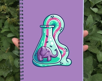 Elephant Toothpaste Spiral Notebook Size A5 - Chemistry Experiment Science Notebook - 60 Pages - Lined or Grid Graph Paper