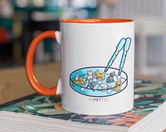 Pipettes Pun Mug, Cute Science Joke Ceramic Mug