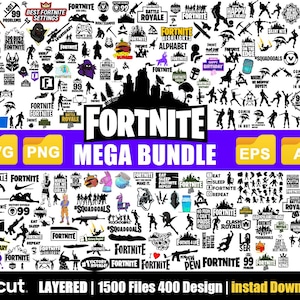 Battle Royale Gamer SVG Bundle, pliki do cięcia sylwetki gracza, clipart gier wideo, pobieranie cyfrowe dla Cricut i Silhouette