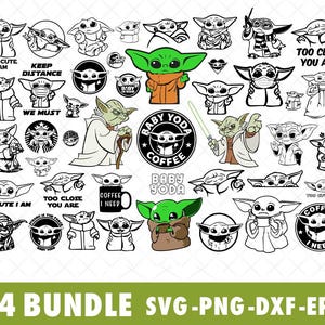 Joli bébé extraterrestre SVG Bundle - 64 modèles de créatures spatiales amusantes pour les projets d'artisanat en sublimation Cricut Silhouette et les projets de téléchargement numérique
