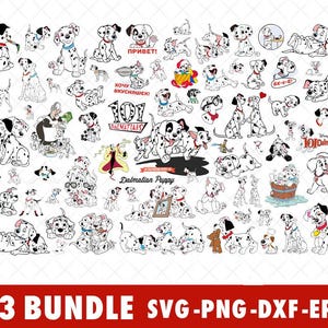 Dalmatian Puppy SVG Clipart Set 2 – Cute Cartoon Dog Designs for Cricut, Sublimation and Kids Craft Projects Digital Download