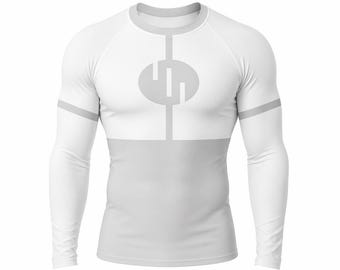 Camiseta de compresión Conquest invincible, manga larga, ideal para el gimnasio.