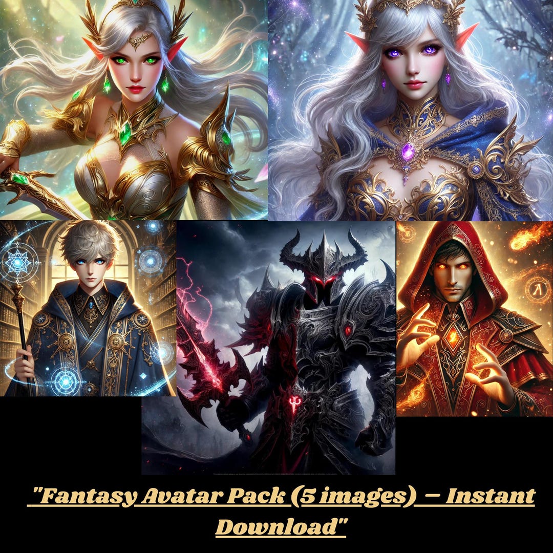 Custom Digital Avatar Portrait - Fantasy Character Design ...