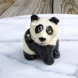 Giant Panda Miniature - Panda Figurine - Panda Terrarium Figurine - Miniature Terrarium Figurine - Zoo Animal - Panda Baby