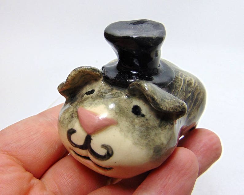 Sculpted Pottery Animal Cake Toppers Guinea Pig Wedding Cake Toppers