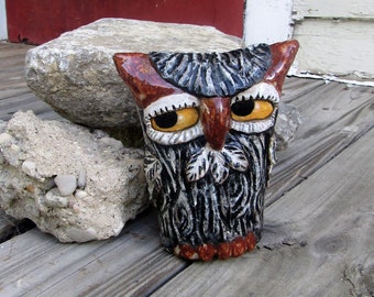 Owl Rattle Sculpture