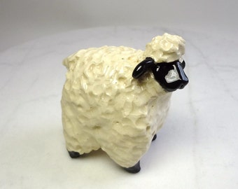 Black Face Sheep Sculpture  - Hand Built Animal -  Nativity Animal Sculpture - Lamb Figurine - Farm Animal - Pinch Pot Sculpture