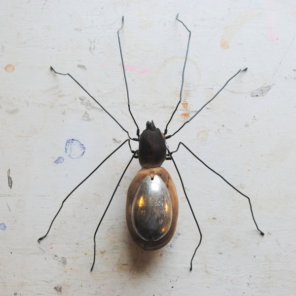 Soft sculpture Spider with engraved armour piece.