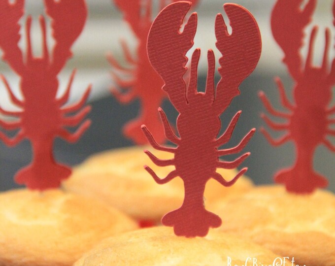 Lobster Cupcake Toppers - Etsy