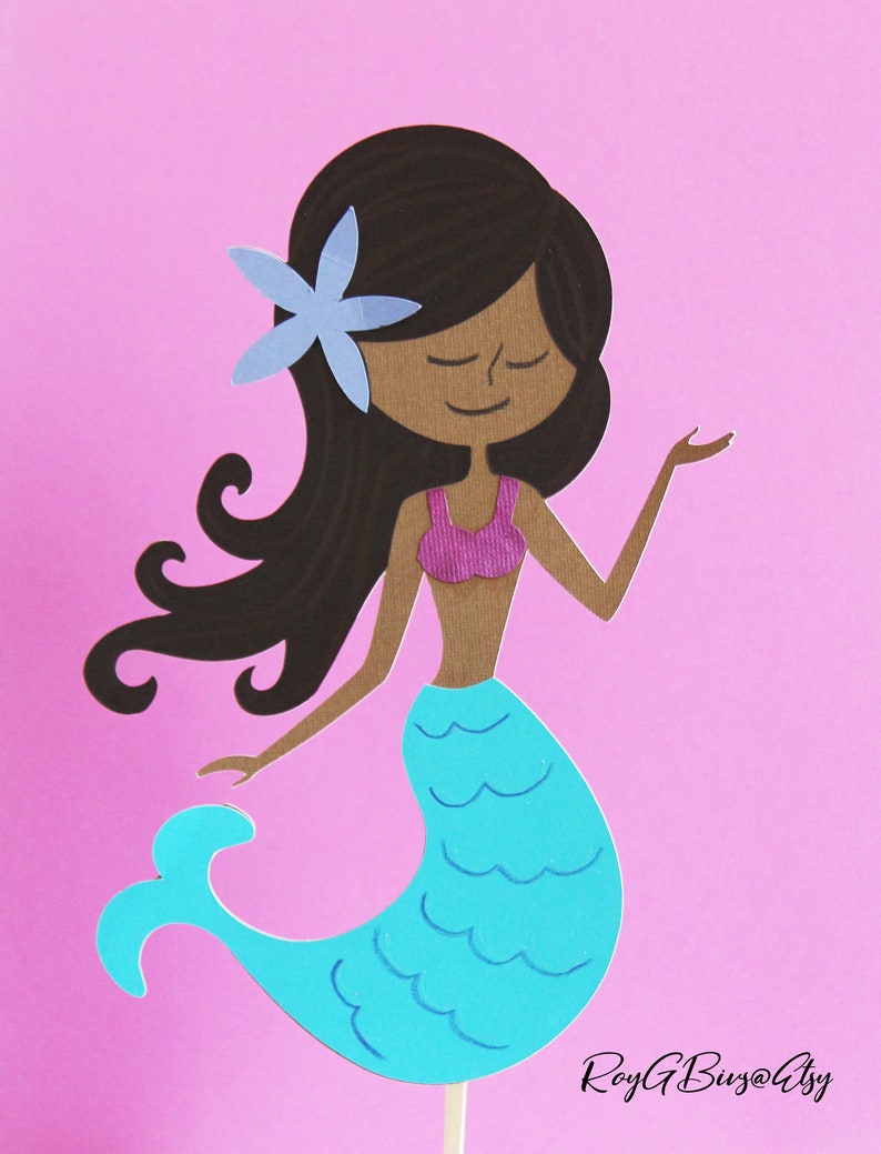 Mermaid Cake Topper - Etsy