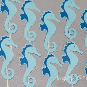 Seahorse Cupcake Toppers 24 - Etsy