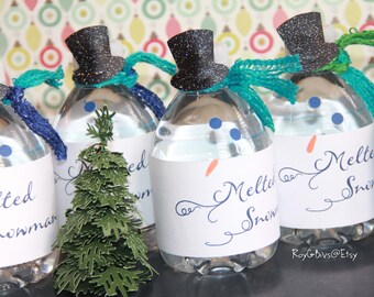 Melted snowman label | Etsy