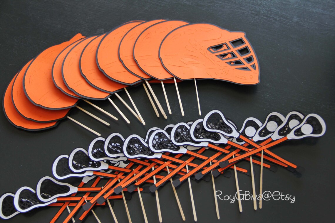 Lacrosse Cupcake Toppers Etsy
