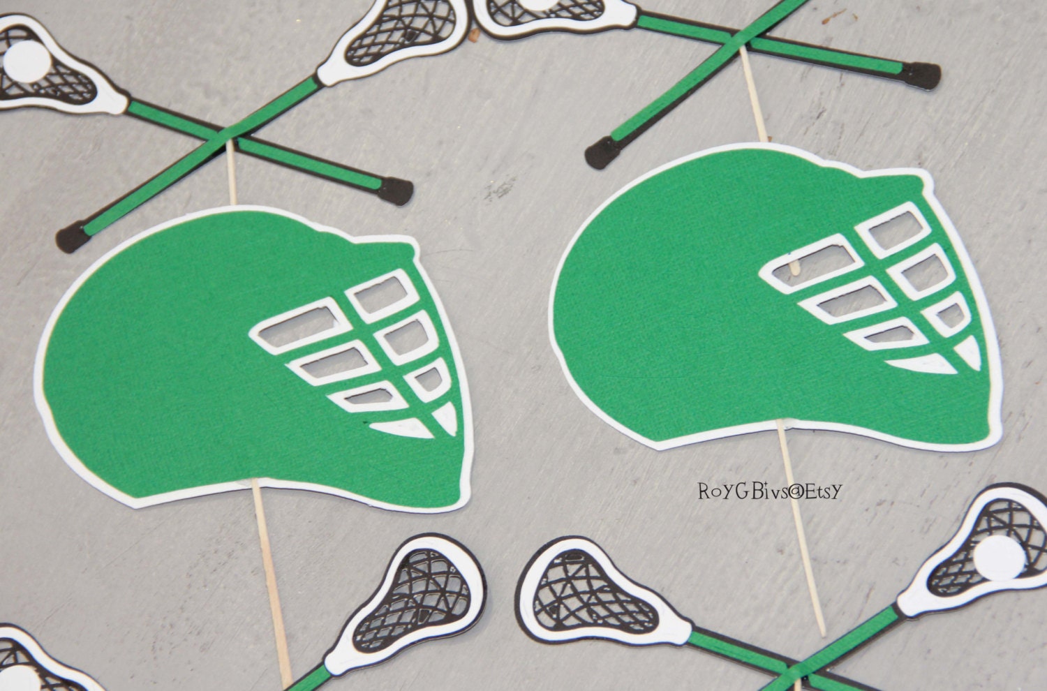 Lacrosse Cupcake Toppers Etsy
