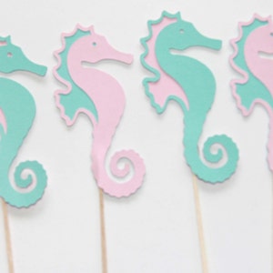 Seahorse Cupcake Toppers 24 - Etsy