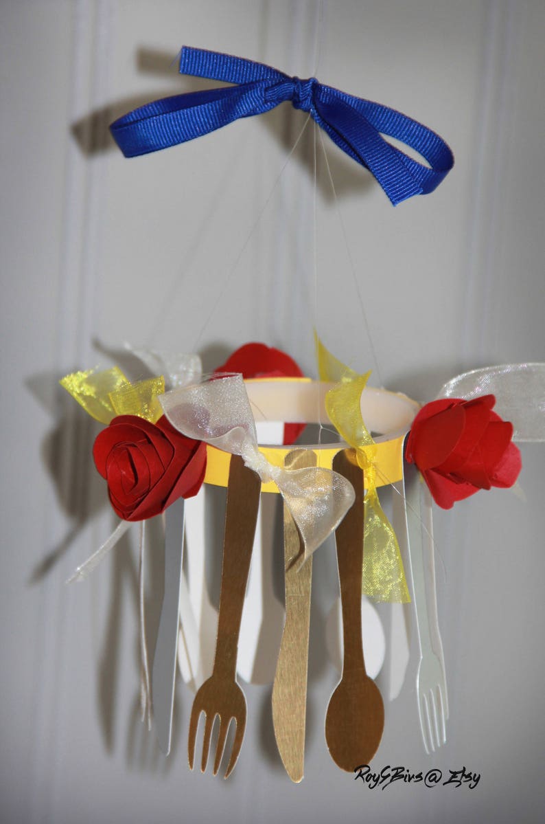 Silverware Chandelier Be Our Guest Beauty and the Beast Etsy