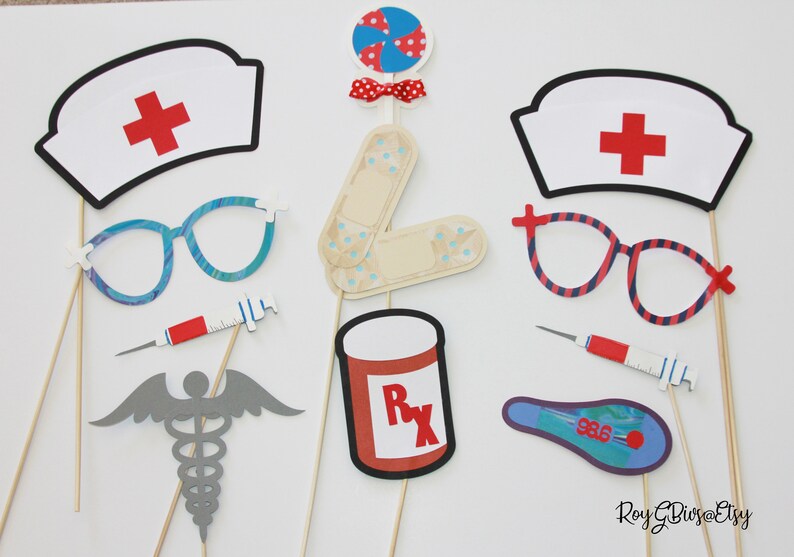 Nurse Photo Booth Props 11 | Etsy