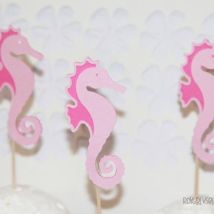 Seahorse Cupcake Toppers 24 - Etsy
