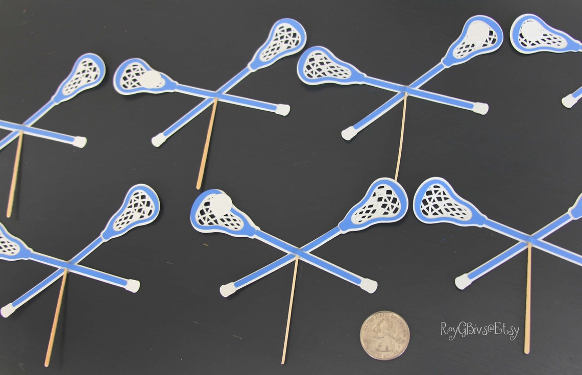 Lacrosse Cupcake Toppers Etsy
