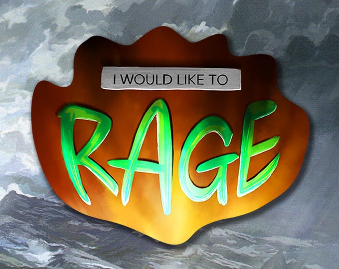 DnD Sticker - I Would Like to Rage - Barbarian - Dungeons and Dragons