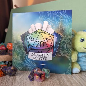 Tarjeta de felicitación de Dungeon Master, tarjeta de fantasía única para aventureros, ¡perfecta para amantes de DnD y regalos para jugadores!