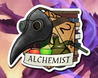 Alchemist Sticker - Critical Role - D20 - Alchemist Dungeons and Dragons - Paper or Vinyl Sticker