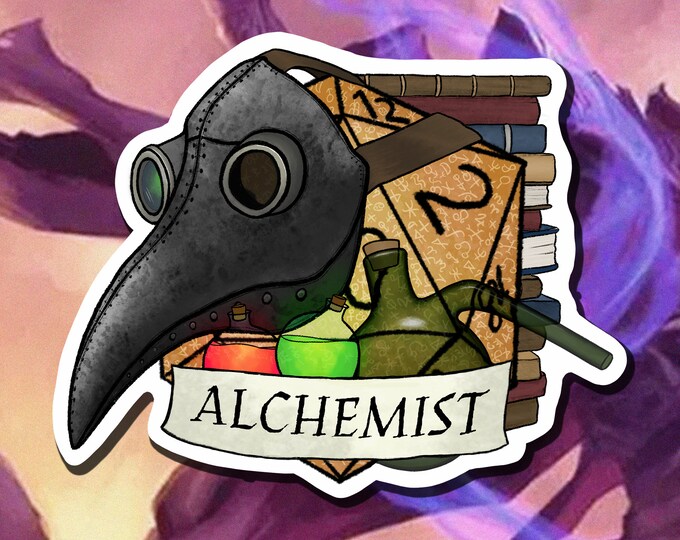 DnD Sticker - Alchemist Class - Critical Role - D20 - Alchemist Dungeons and Dragons
