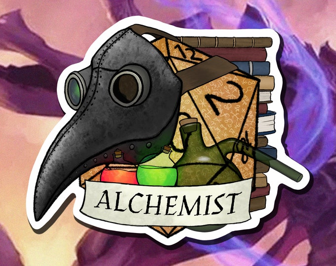 Alchemist Sticker - Critical Role - D20 - Alchemist Dungeons and Dragons - Paper or Vinyl Sticker