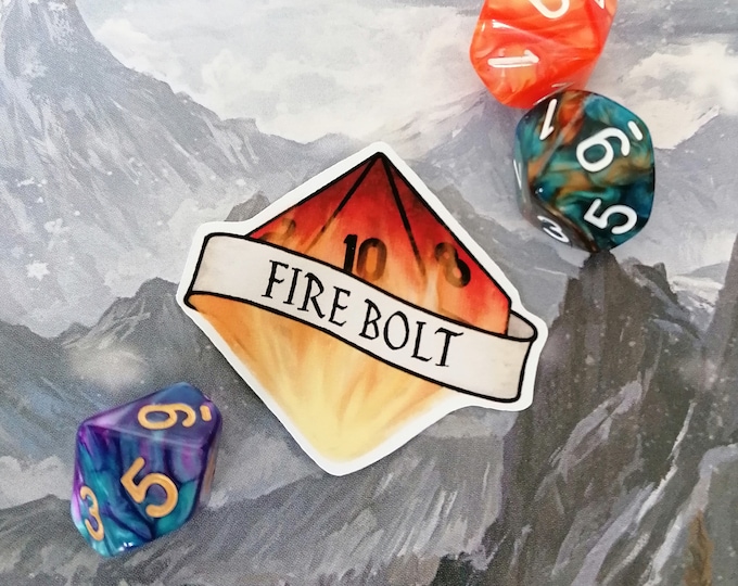 Fire Bolt Sticker DnD Sticker - Dungeons and Dragons