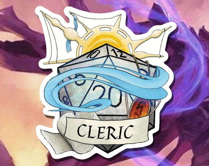 DnD Sticker - Cleric Class - Critical Role - D20 - Cleric Dungeons and Dragons
