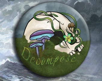 Decompose Badge - Spell Badge - 38mm Badge - Dungeons and Dragons Badge