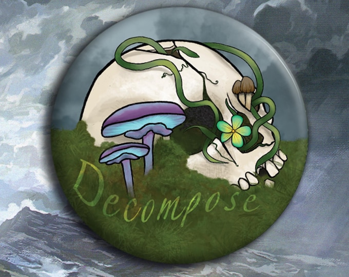 Decompose Badge - Spell Badge - 38mm Badge - Dungeons and Dragons Badge