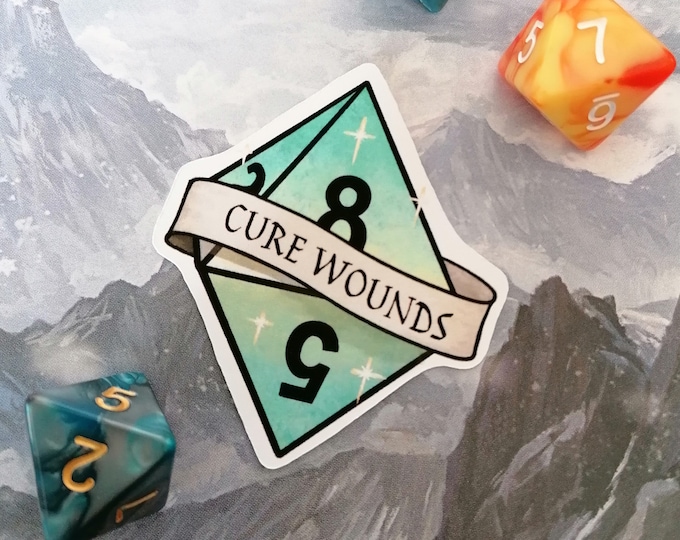 Cure Wounds Sticker - DnD Sticker - Dungeons and Dragons