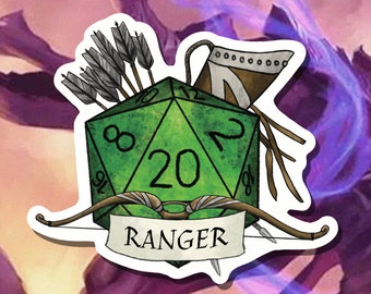 DnD Sticker - Ranger Class - Critical Role - D20 - Ranger Dungeons and Dragons