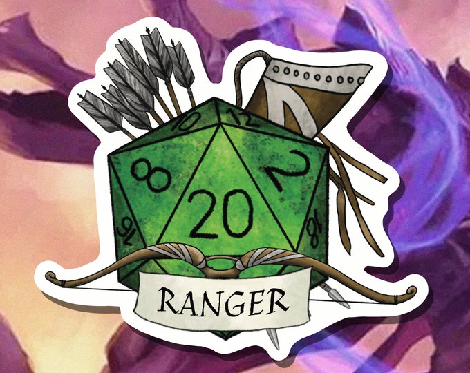 DnD Sticker - Ranger Class - Critical Role - D20 - Ranger Dungeons and Dragons