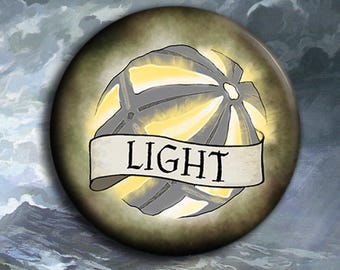 Light Badge - Spell Badge - 38mm Badge - Dungeons and Dragons Badge