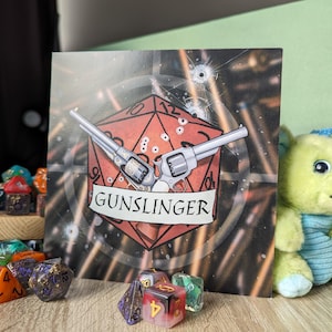 Gunslinger Dungeons and Dragons-wenskaart, unieke fantasiekaart voor avonturiers, perfect voor cadeaus voor DnD-liefhebbers en gamers!