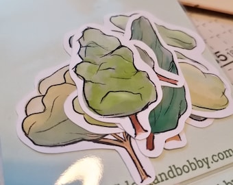 Watercolour Trees Sticker Pack - Journal Stickers - Bullet Journal