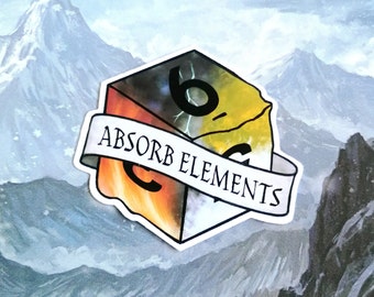 Absorb Elements Sticker DnD Sticker - Dungeons and Dragons