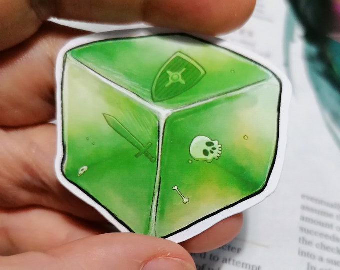 DnD Sticker - Gelatinous Cube  - Dungeons and Dragons