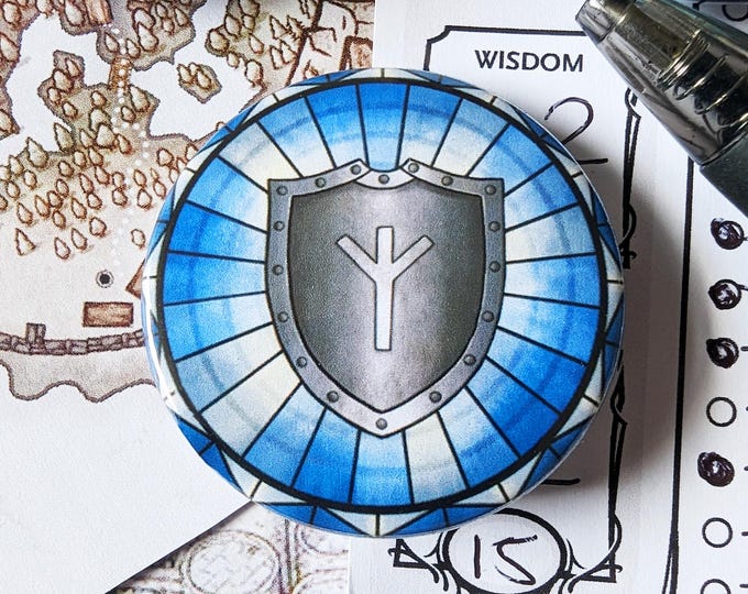 Abjuration Magic Badge for DnD Enthusiasts & Game Night Gifts