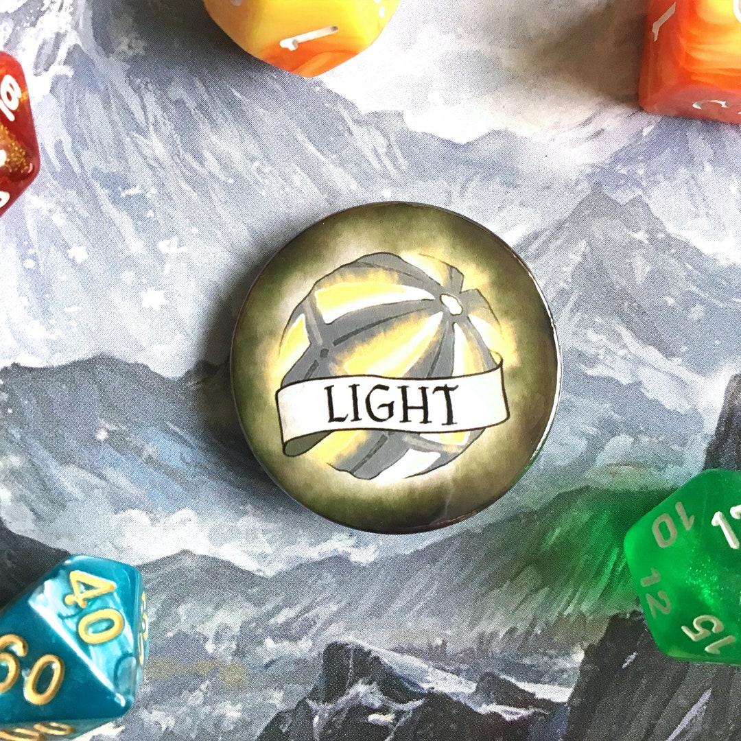 Light Badge Spell Badge 38mm Badge Dungeons and Dragons Badge Etsy
