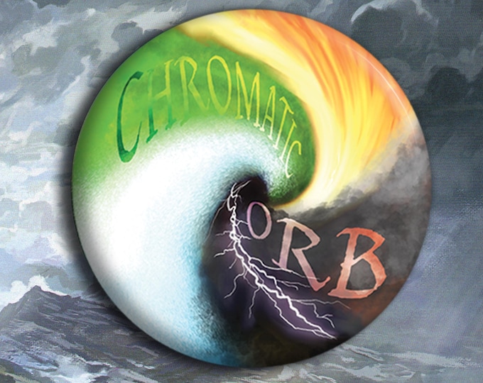 Chromatic Orb Badge - Spell Badge - 38mm Badge - Dungeons and Dragons Badge