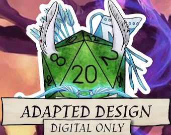 Adapter DnD Class Design DIGITAL FILE ONLY - Customise a class sticker for your character - D20 Dungeons and Dragons